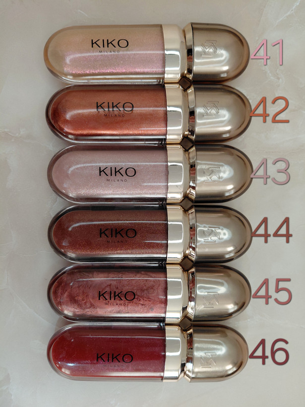 لیپ گلاس طرح کیکو kiko/ کد ۴۱ تا ۴۶