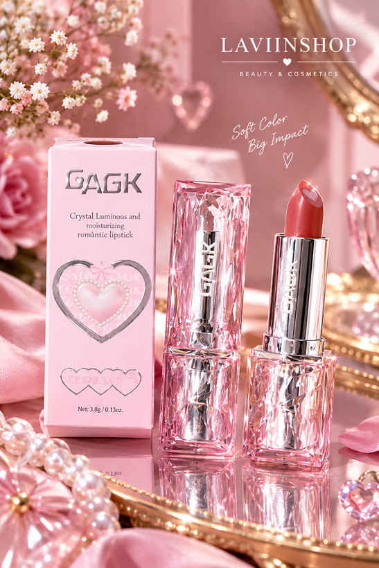 رژ لب جامد قلبی کریستالی GAGK 817